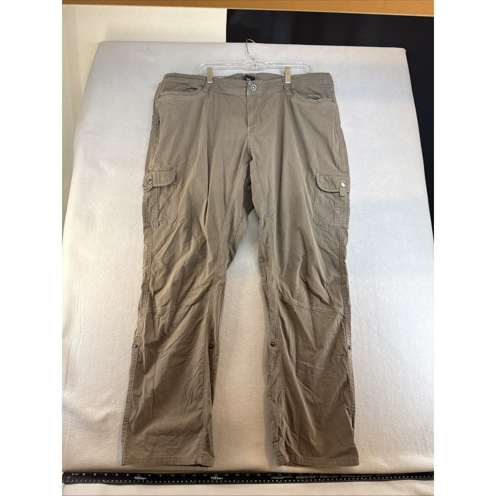 Kuhl Cargo Pants, Size 22W, Pockets, Drawstring On Inside Waist, Inseam 32"